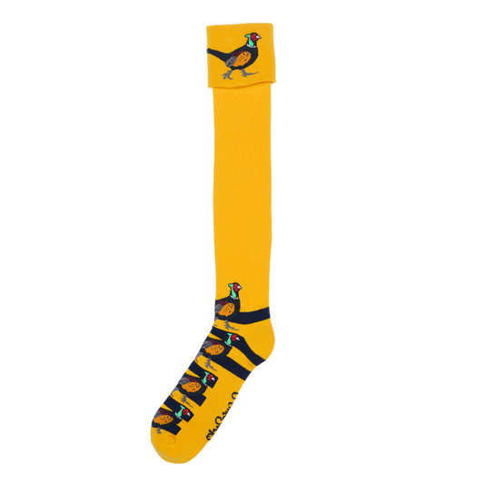 Mustard & Navy Pheasant Shooting/Walking Socks - Adult