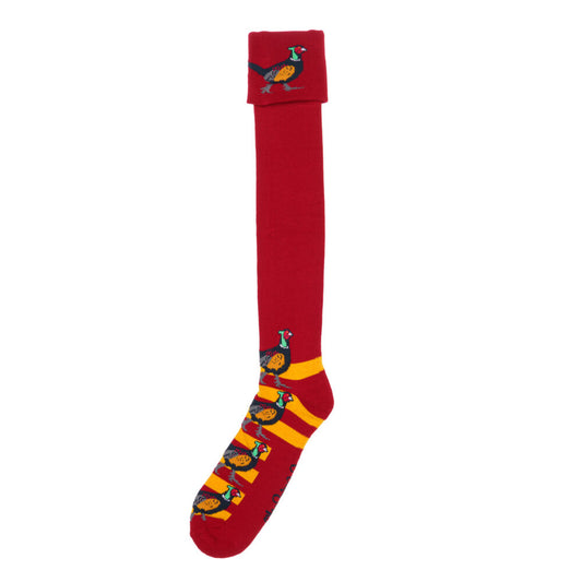 Regal Red & Mustard Pheasant Shooting/Walking Socks - Adult