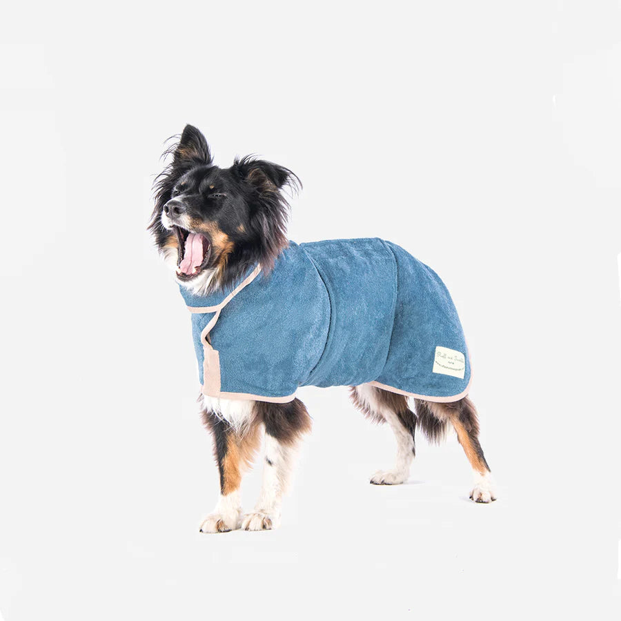 Classic Dog Drying Coat - Sandringham Blue