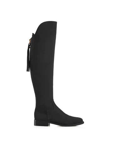 Amira Over-the-Knee Boot - Black Suede
