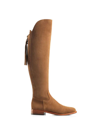 Amira Over-the-Knee Boot - Tan Suede