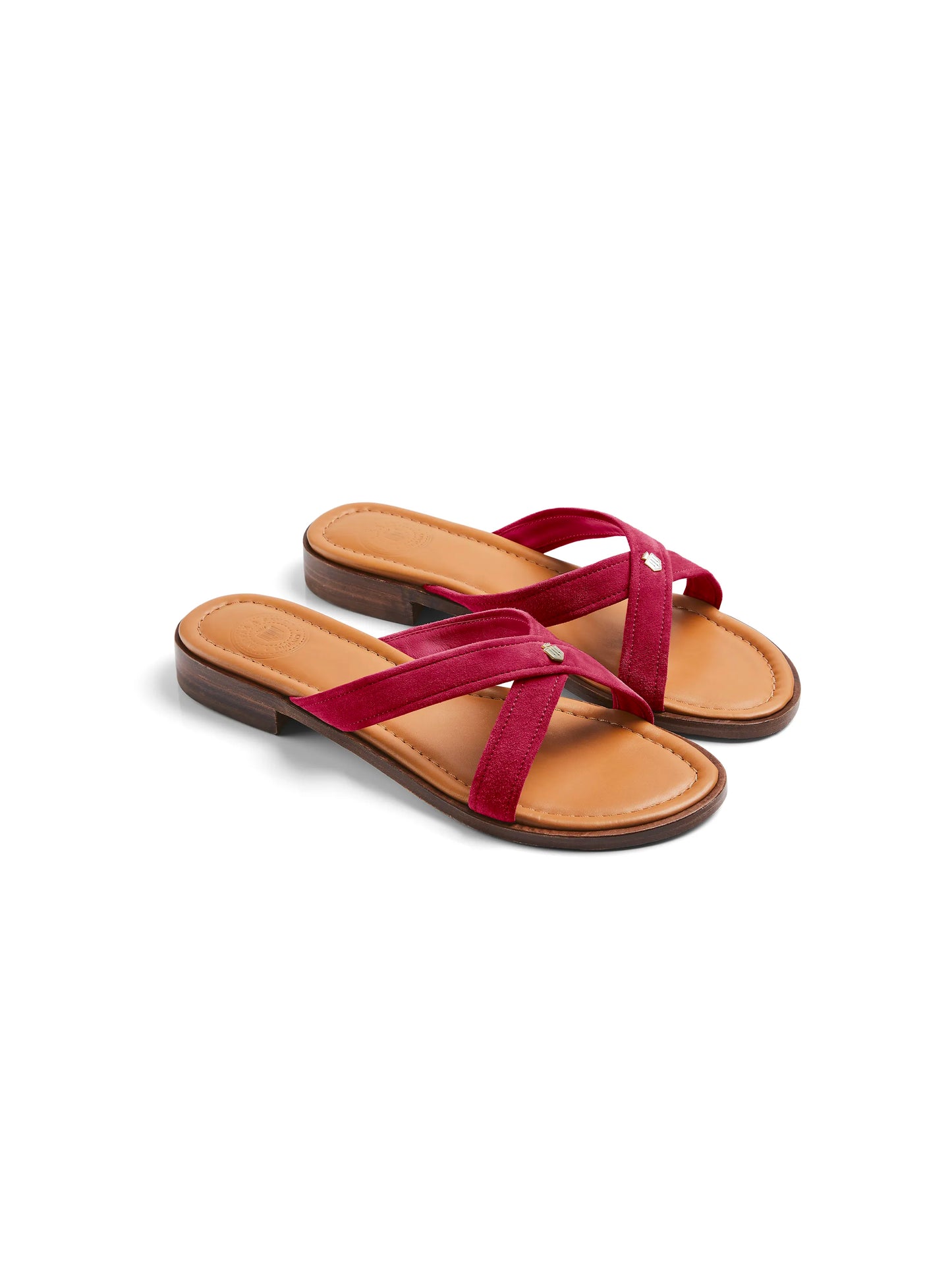 Holkham Sandal - Cherry Suede
