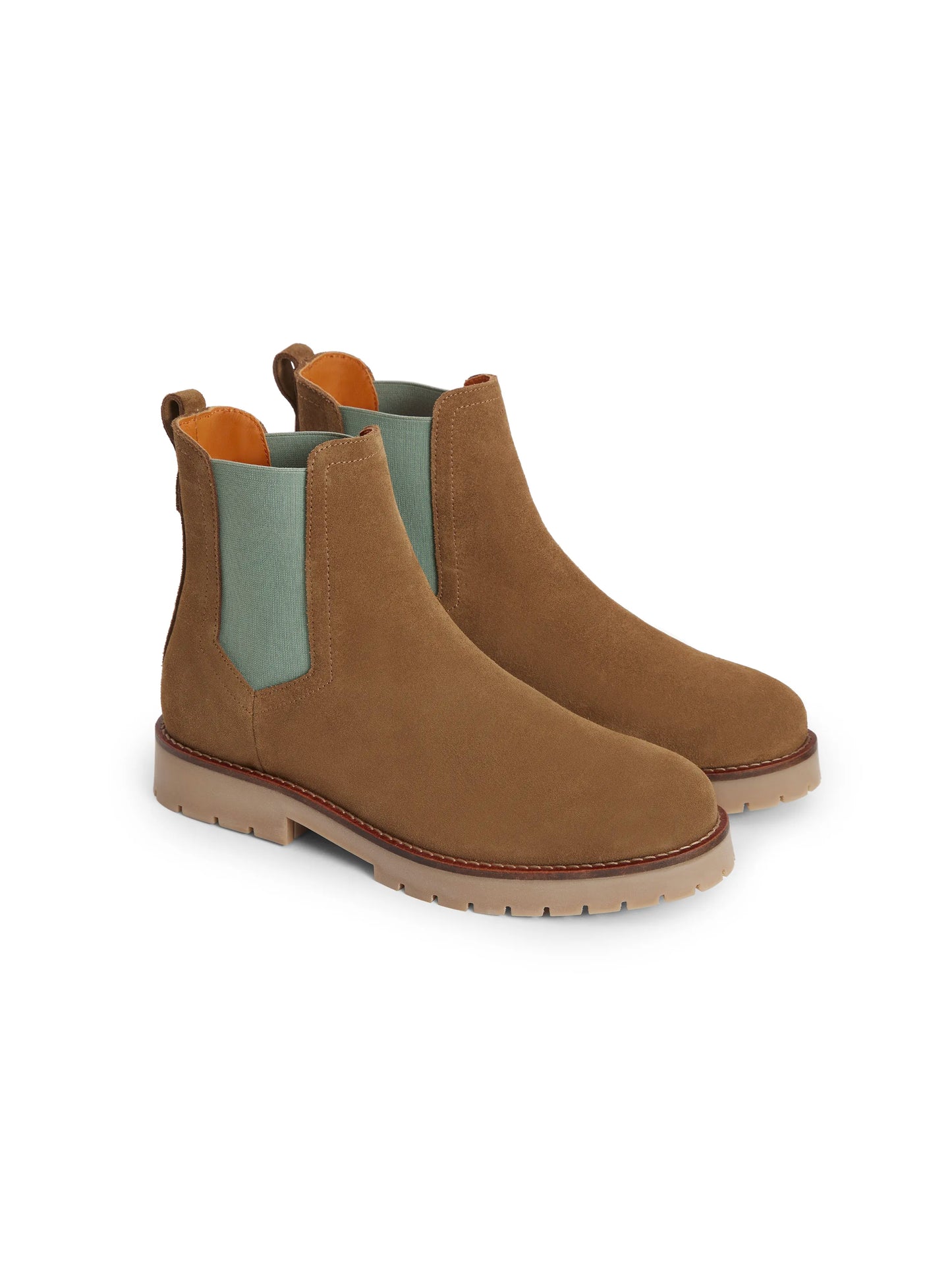 Summer Boudica Ankle Boots - Tan & Mint