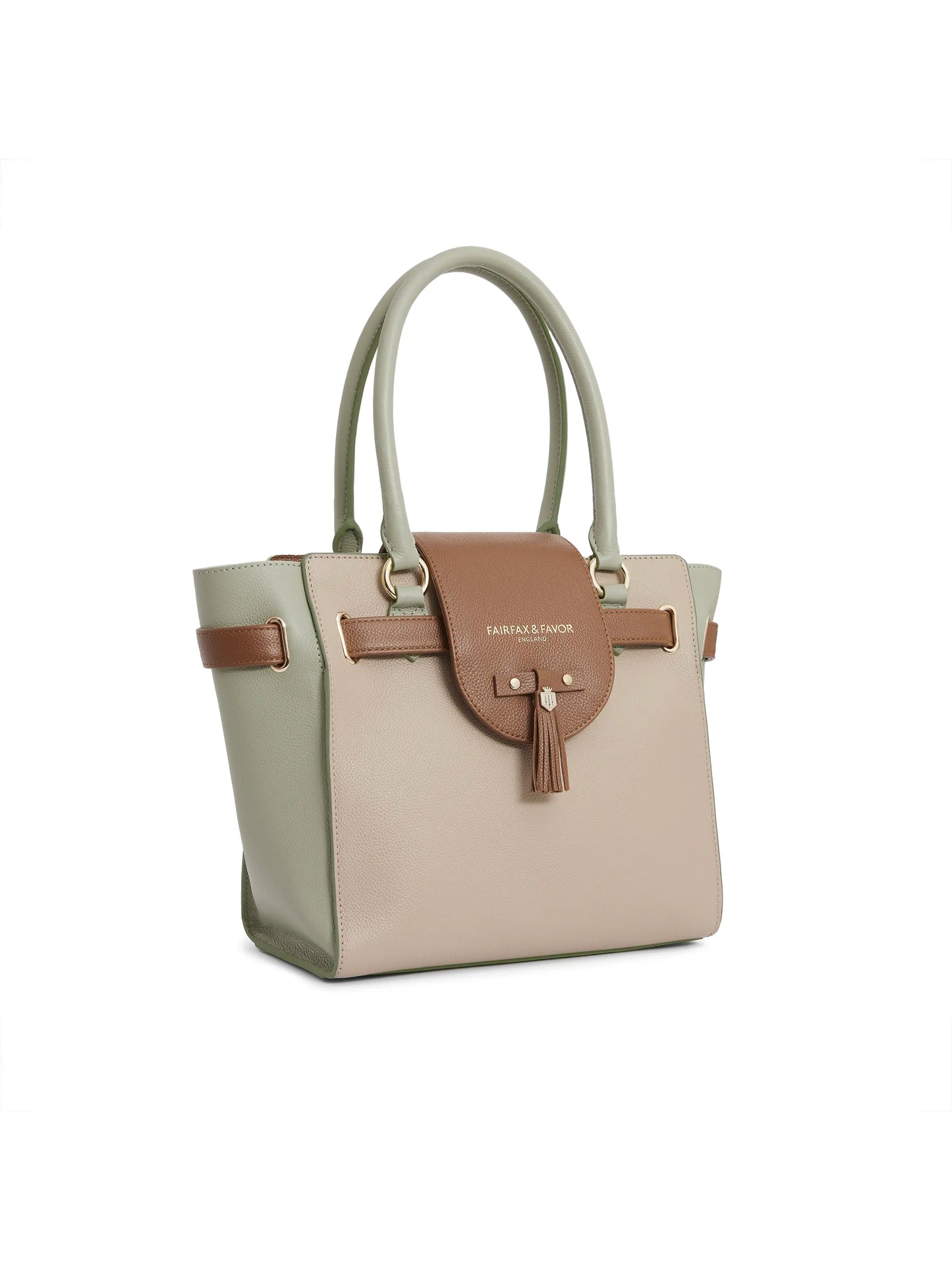 Windsor Tote - Mint/Stone/Tan Leather