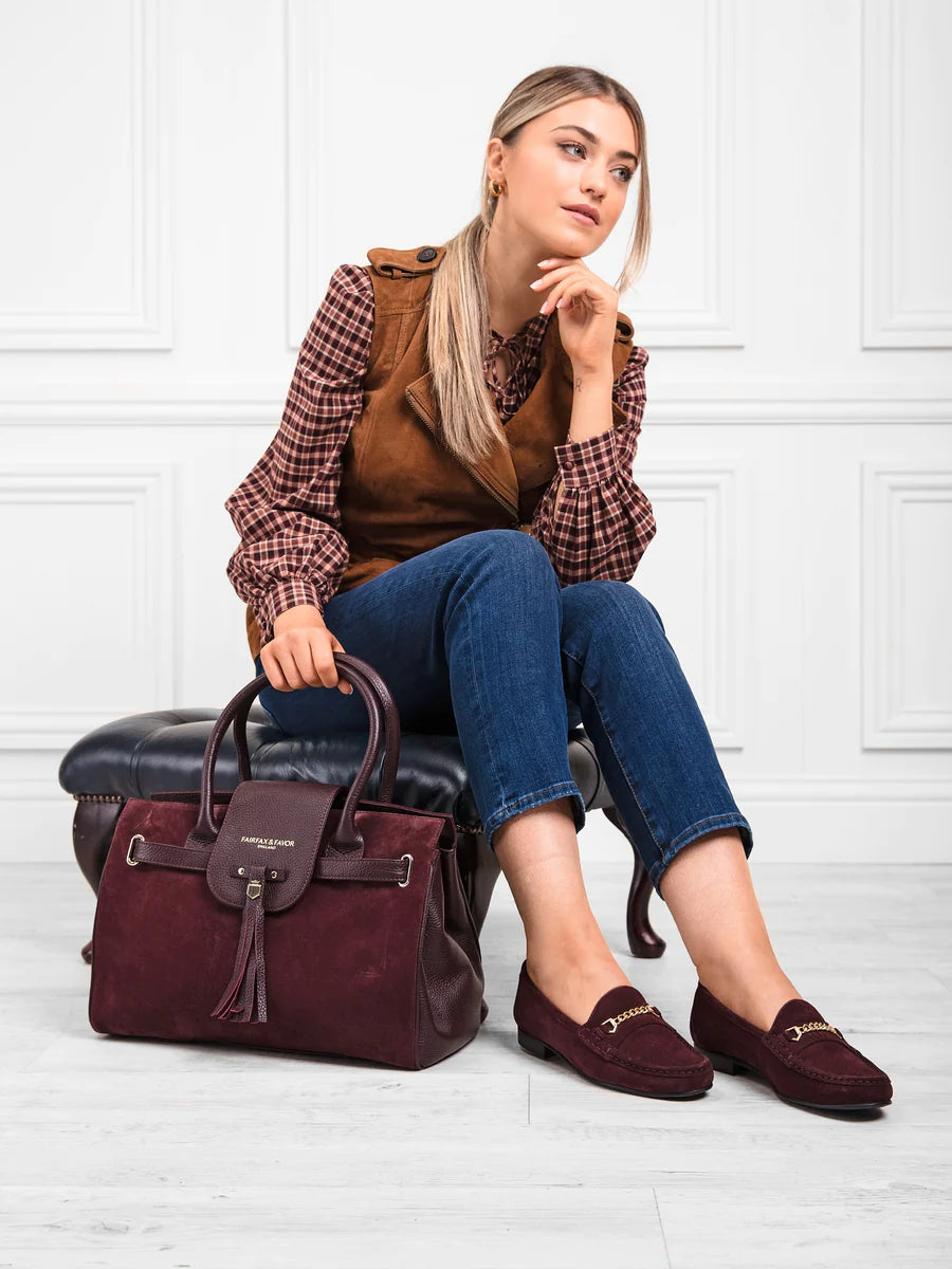 Apsley Loafer - Plum Suede