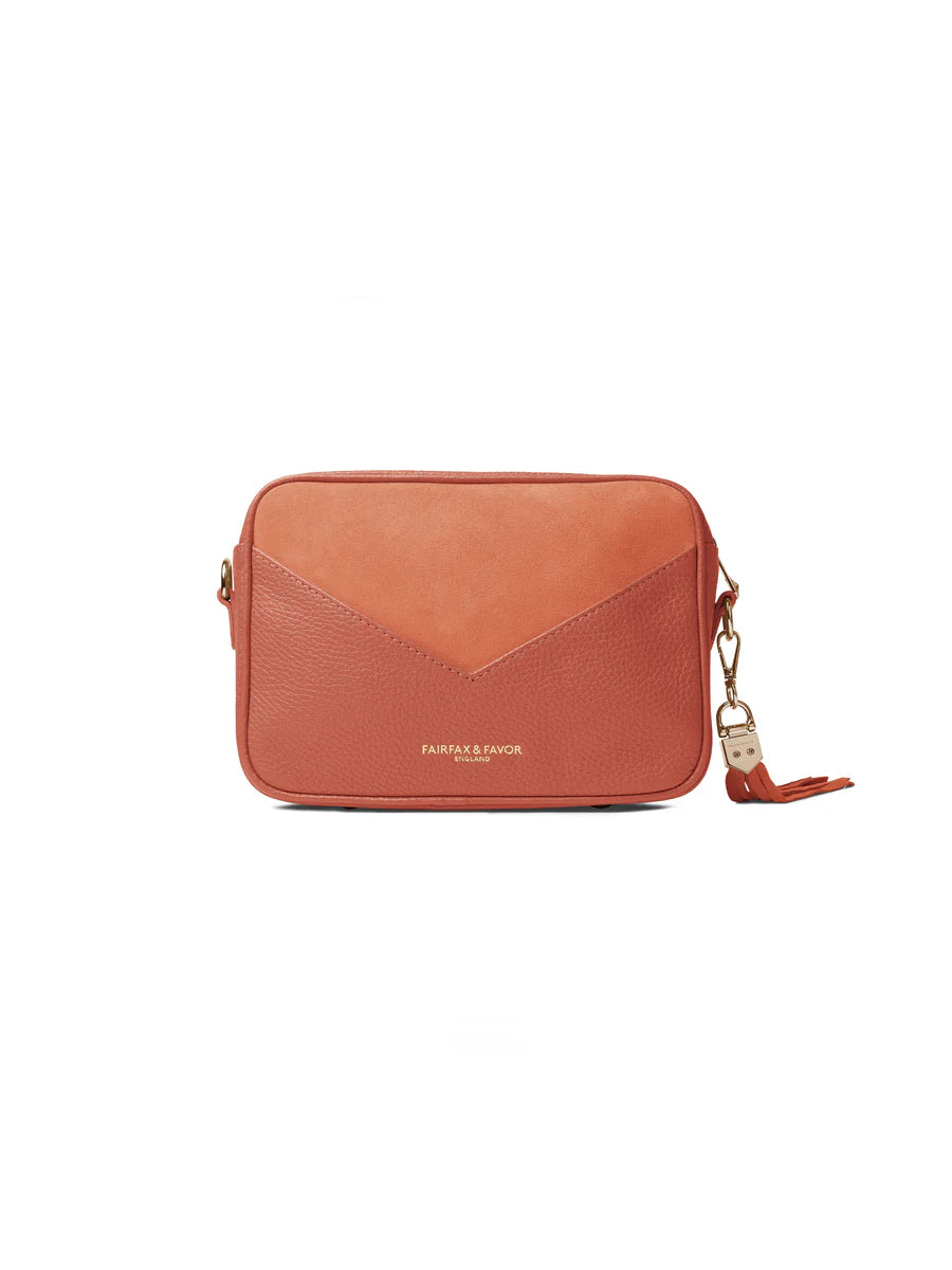 Finsbury Cross Body Bag - Melon Suede