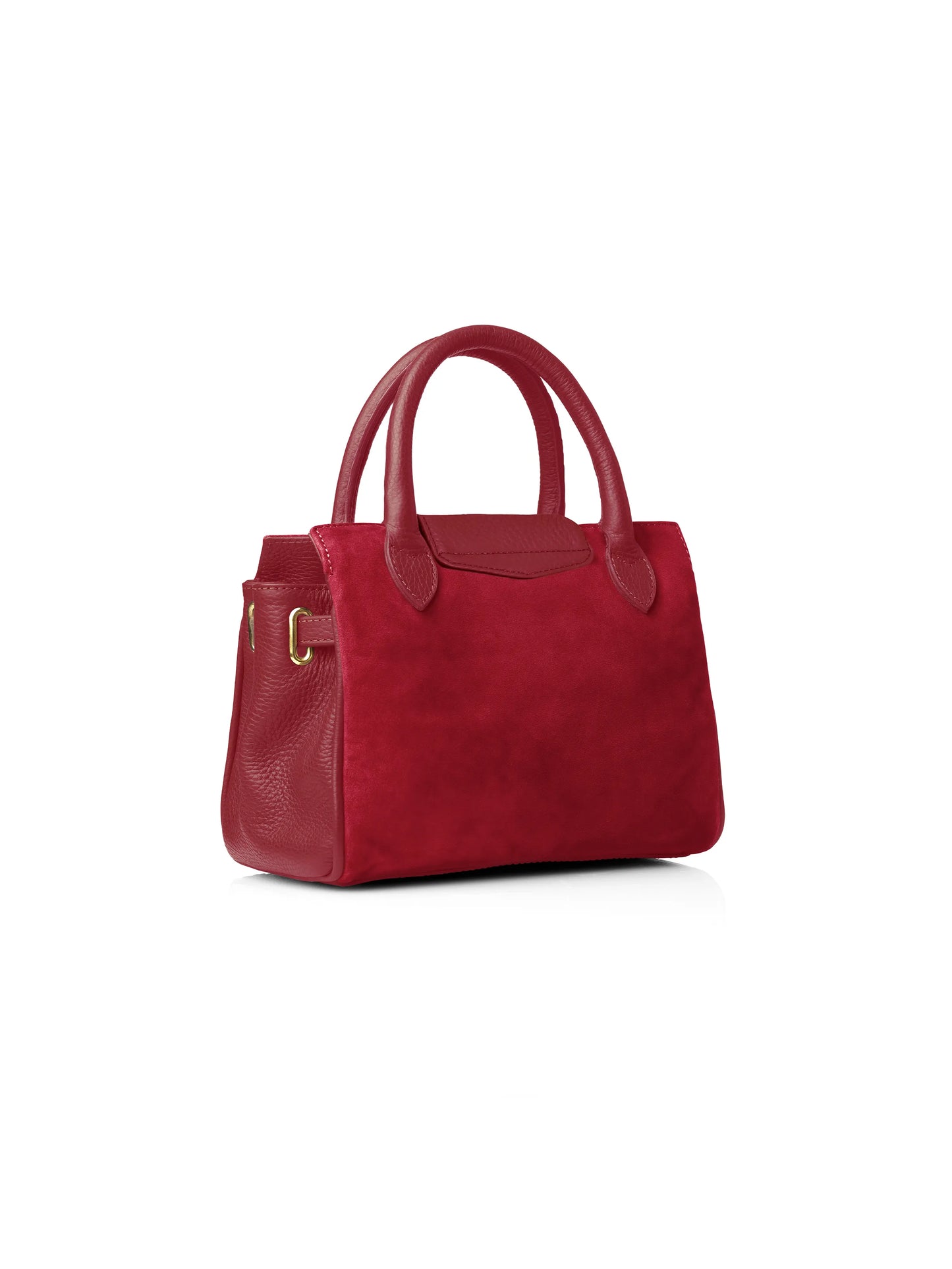 Mini Windsor Handbag - Cherry Suede
