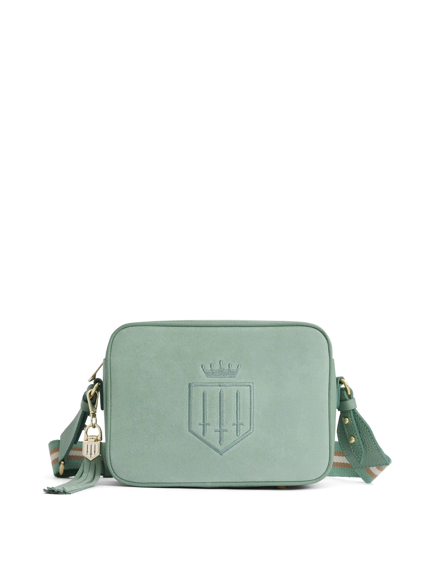 Finsbury Cross Body Bag - Mint Suede