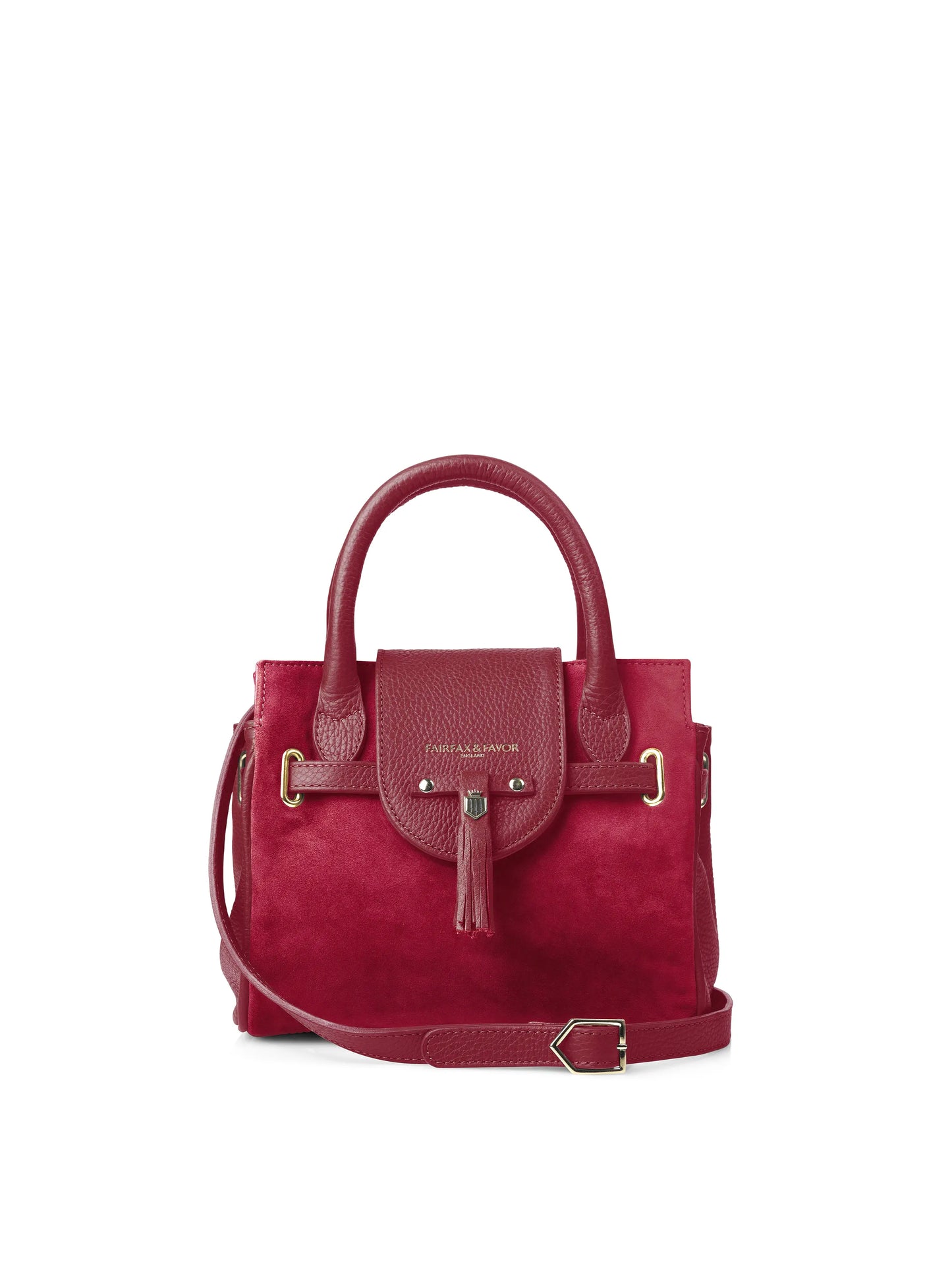 Mini Windsor Handbag - Cherry Suede