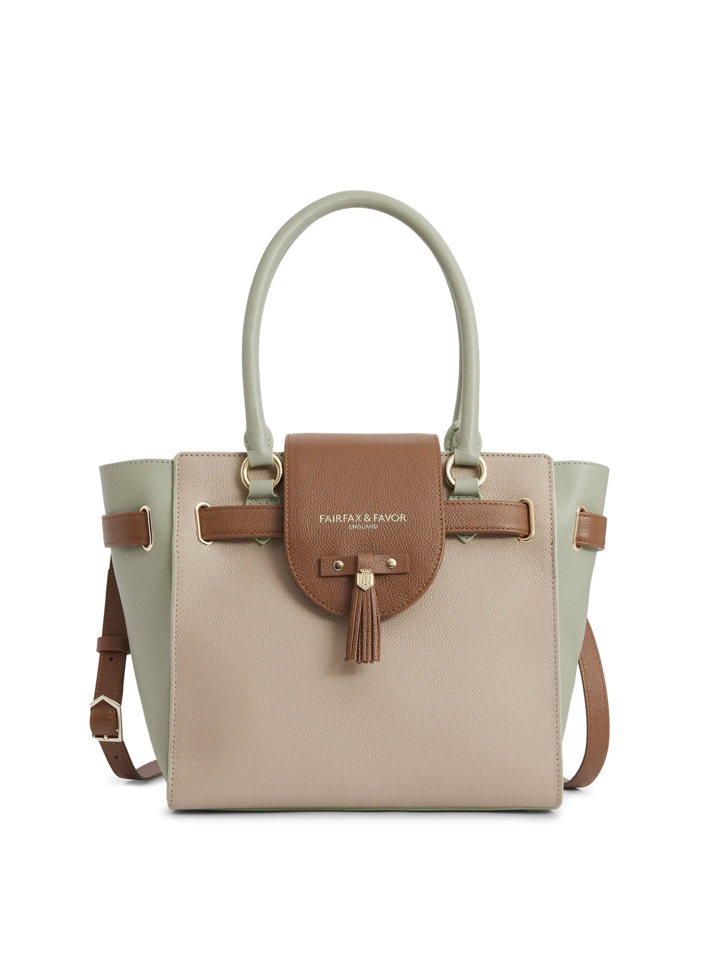Windsor Tote - Mint/Stone/Tan Leather
