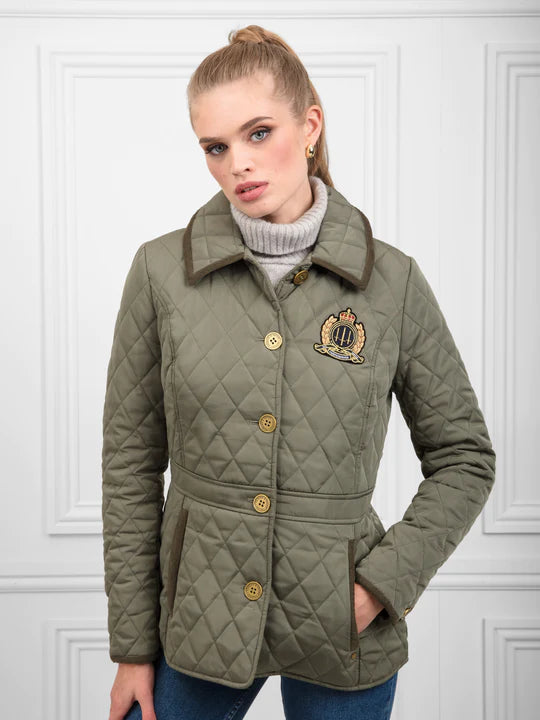 The Bella Quilted Jacket - Sage