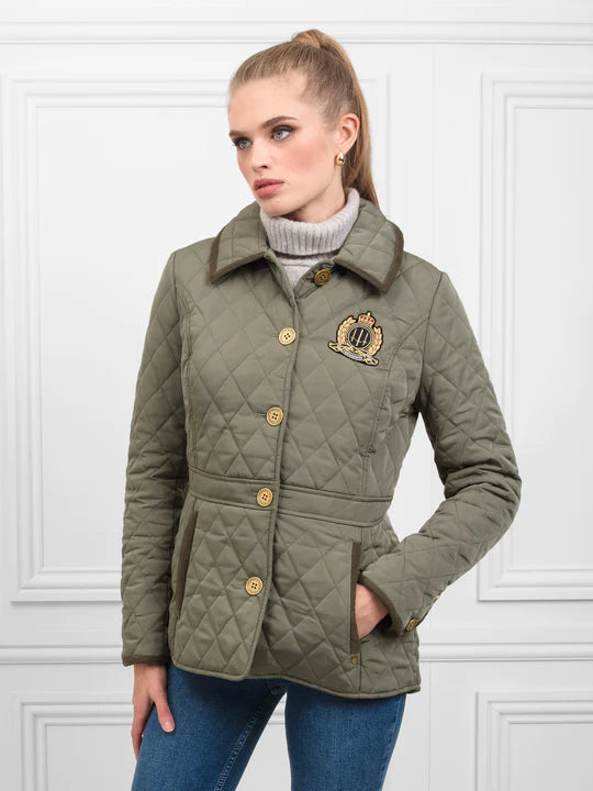 The Bella Quilted Jacket - Sage