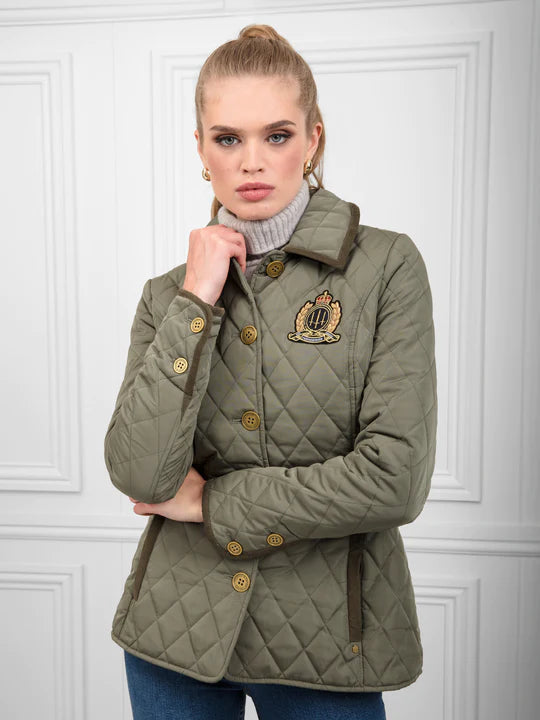 The Bella Quilted Jacket - Sage