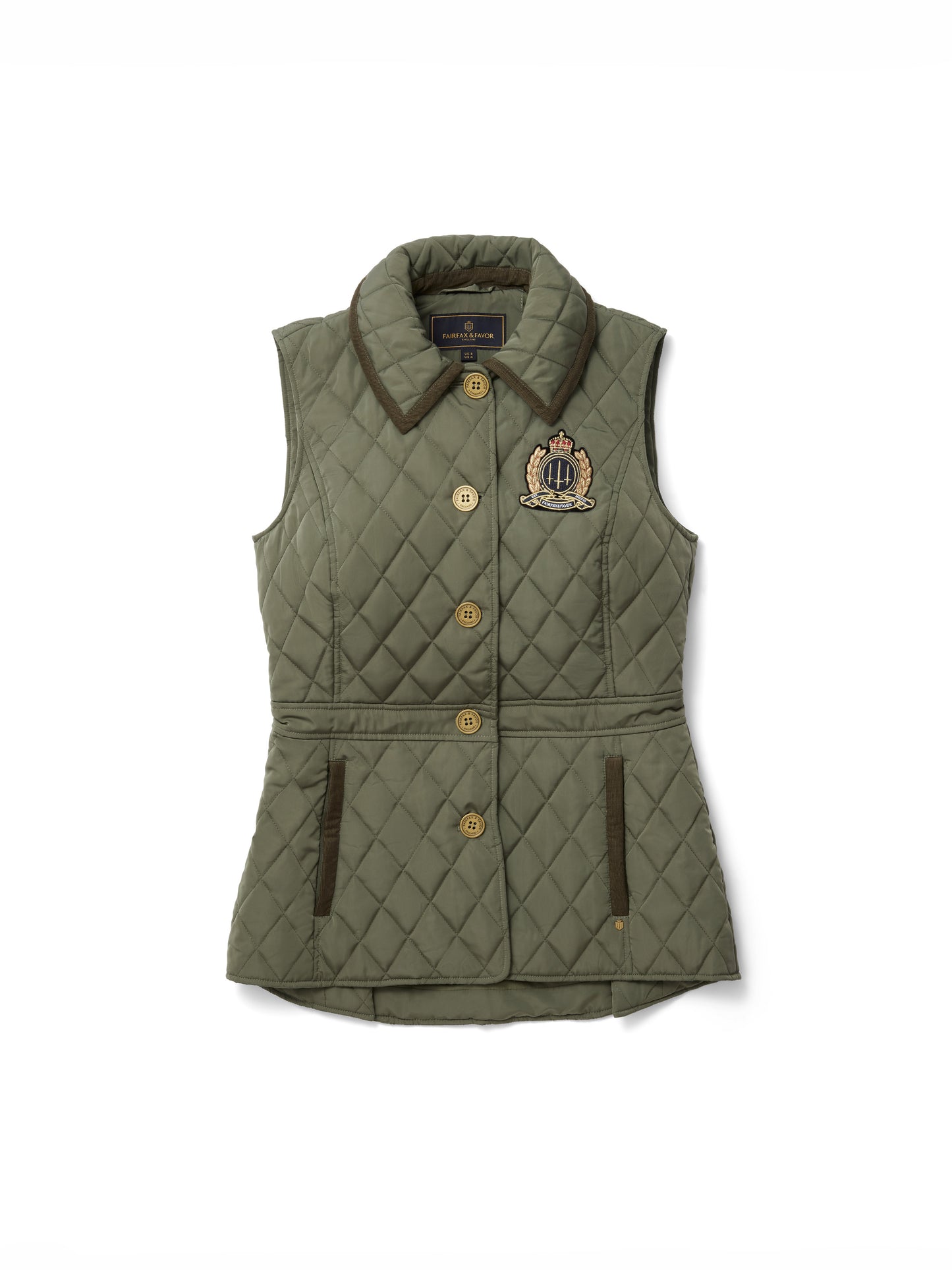 The Bella Quilted Gilet - Sage