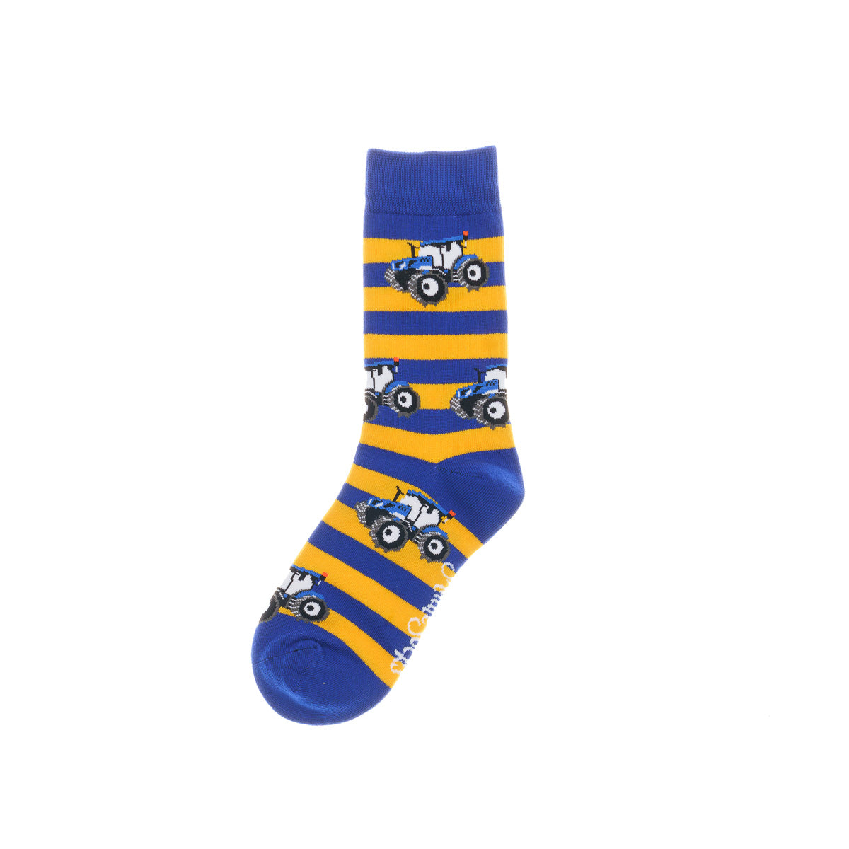 Blue & Mustard Tractor Socks - Children's
