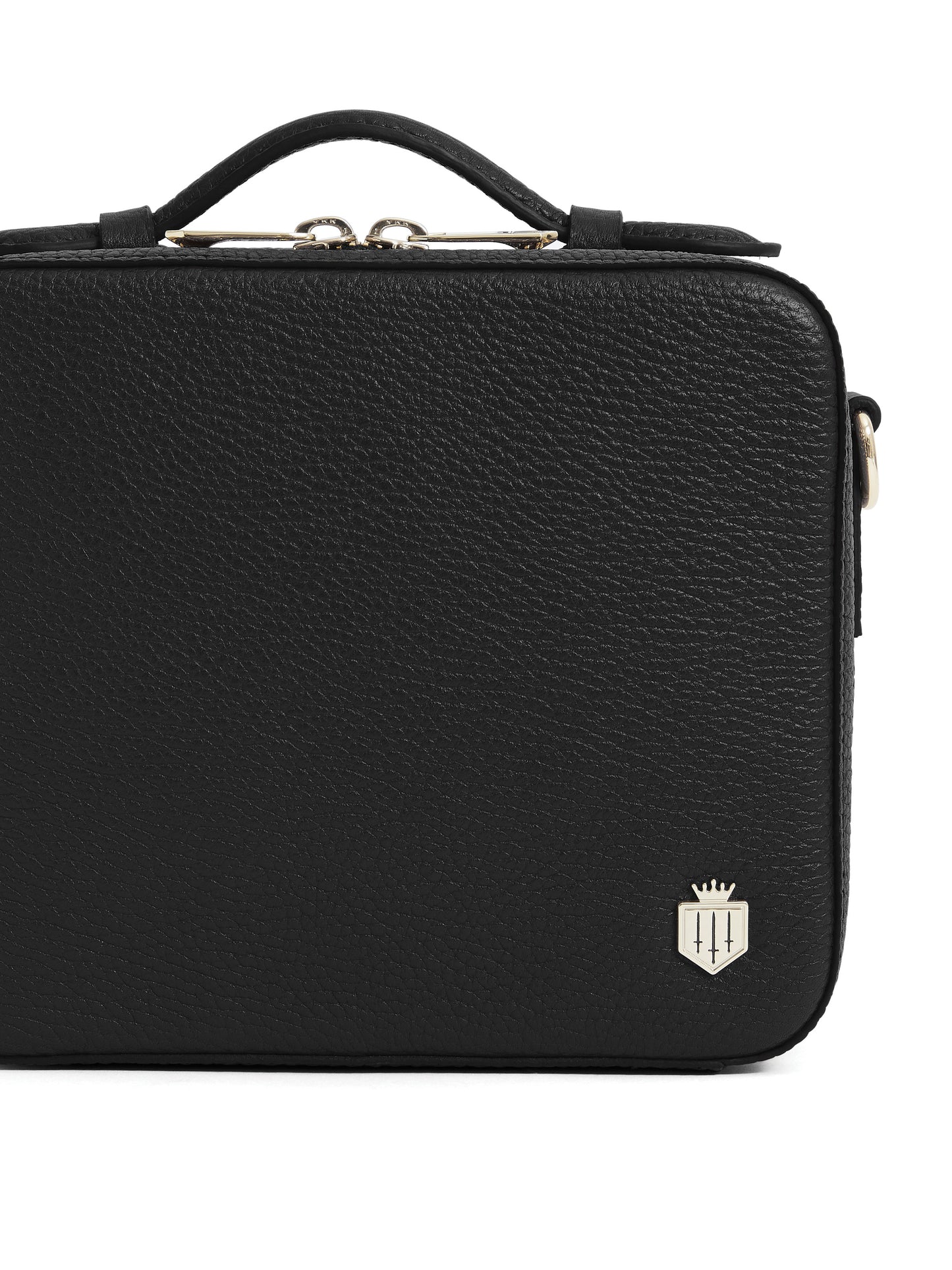 Buckingham Cross Body Bag - Black Leather