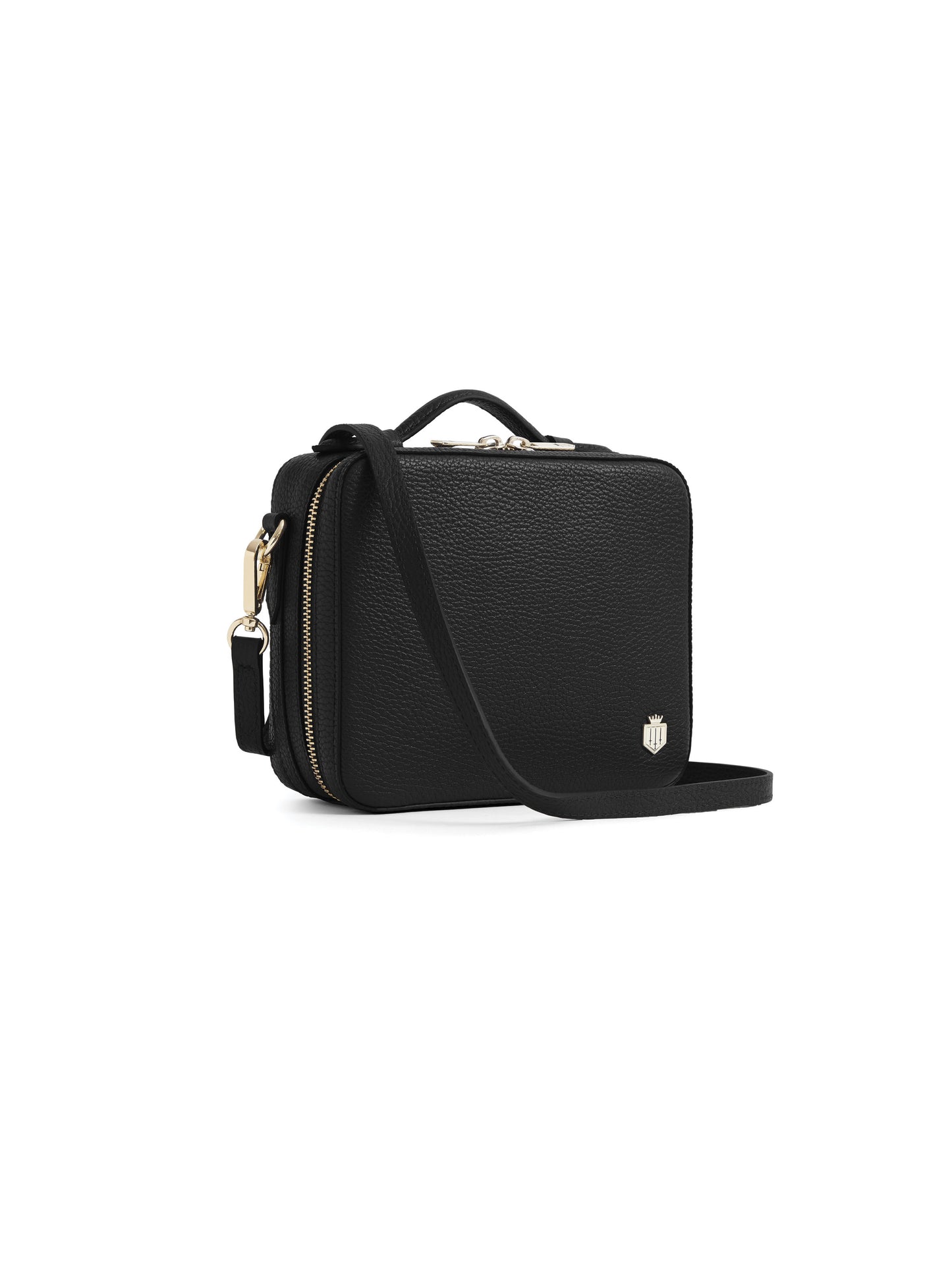 Buckingham Cross Body Bag - Black Leather