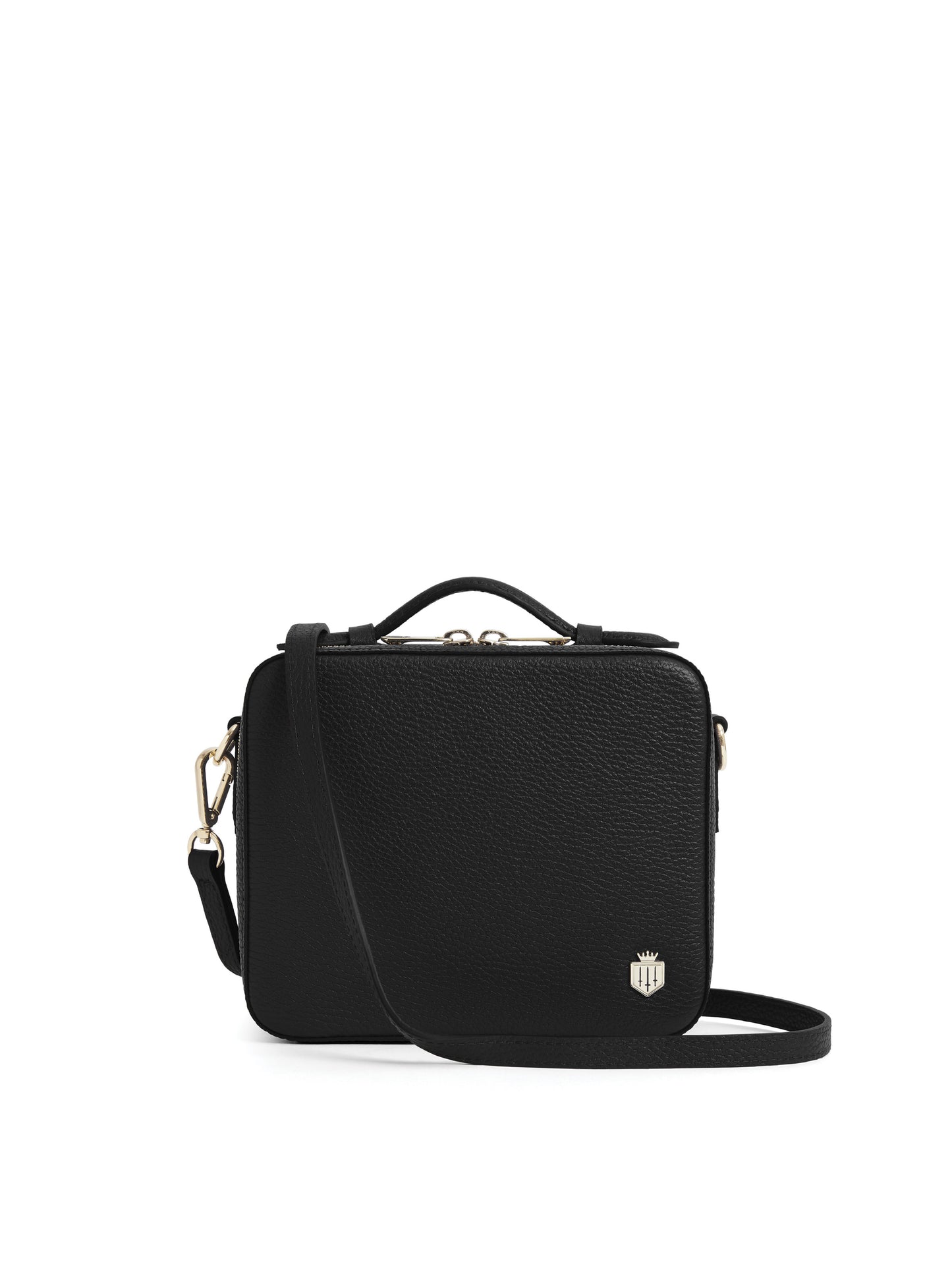 Buckingham Cross Body Bag - Black Leather