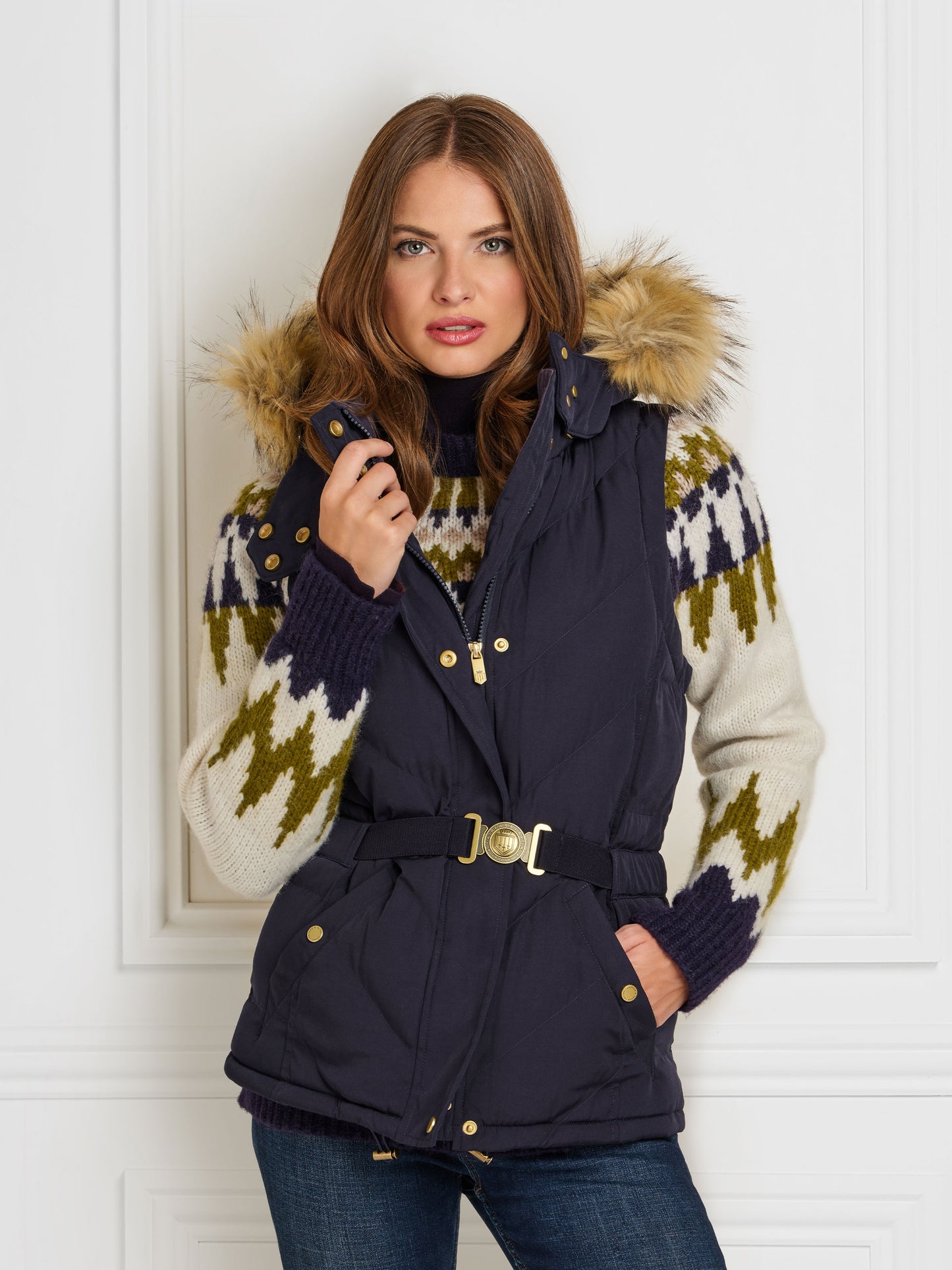 The Charlotte Padded Gilet - Navy