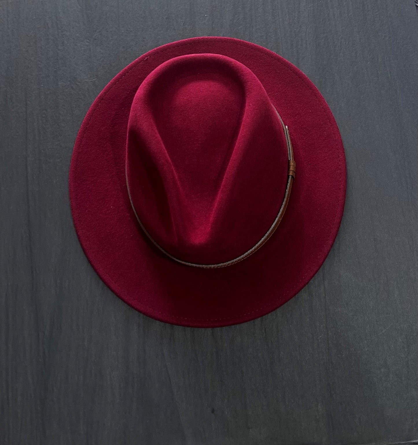 Colorado Wool Felt Hat - Maroon