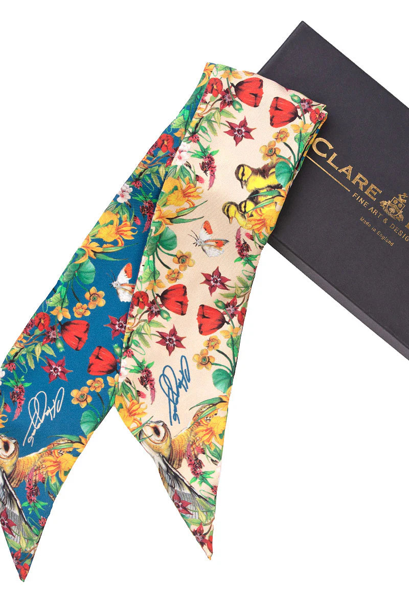 Silk Twilly - Dreams Can Come True - Prussian Blue/Oyster