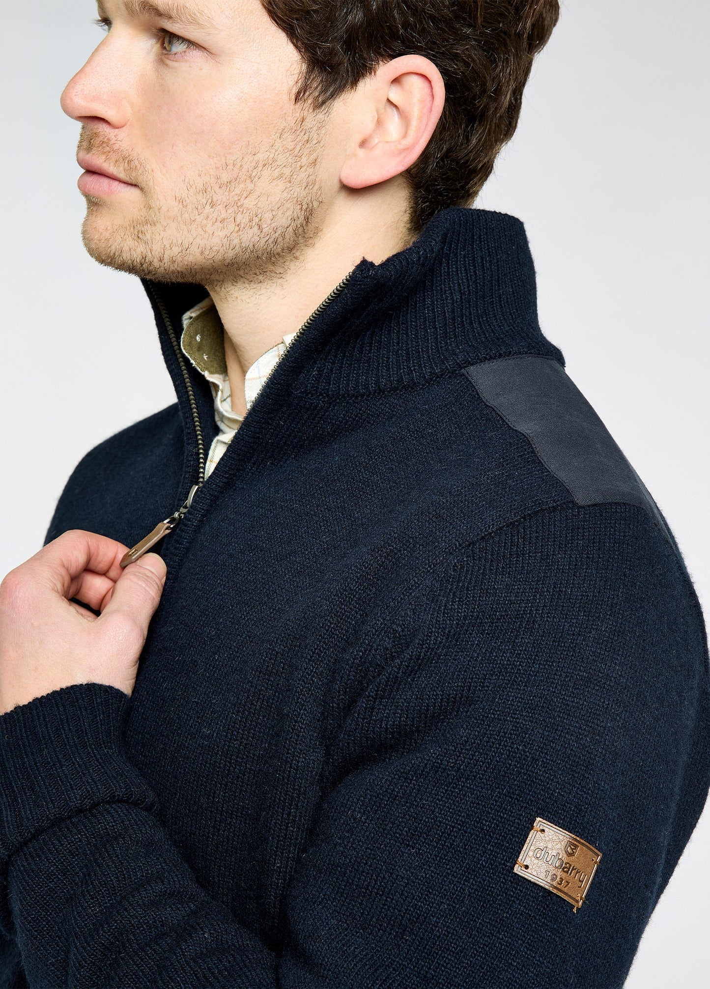 Men’s Doherty Zip Neck Sweater - Navy