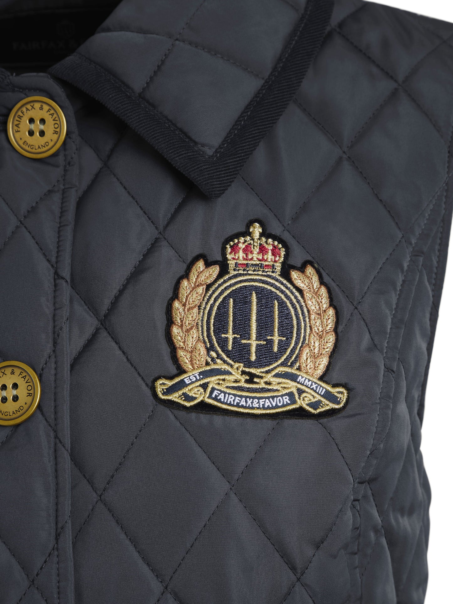 The Bella Quilted Gilet - Navy