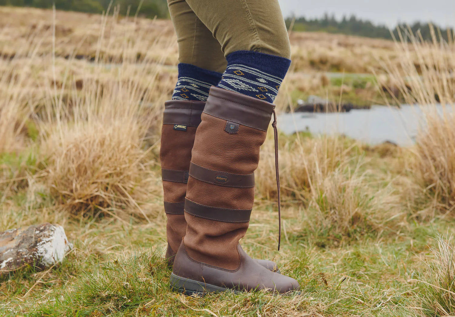 Rolestown Fair Isle Alpaca Socks - Navy