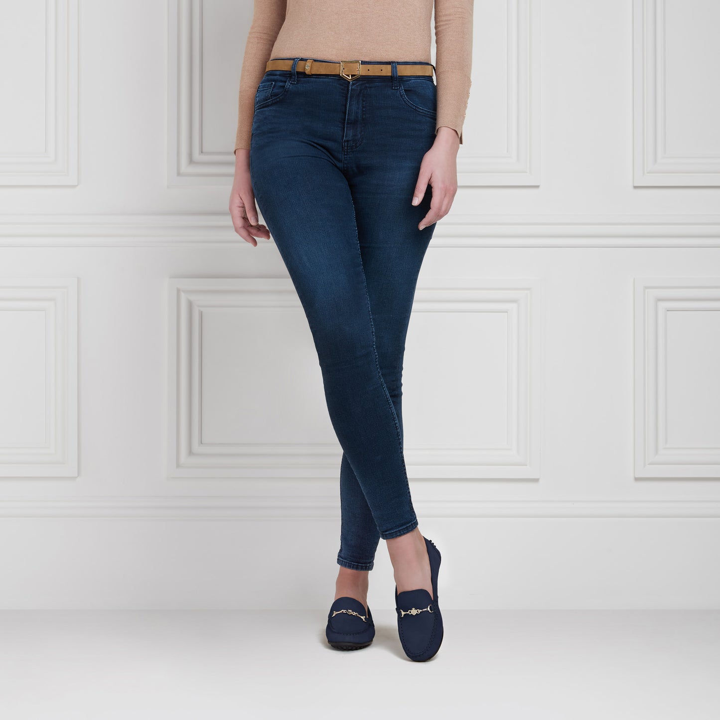 Trinity Driver - Navy Suede