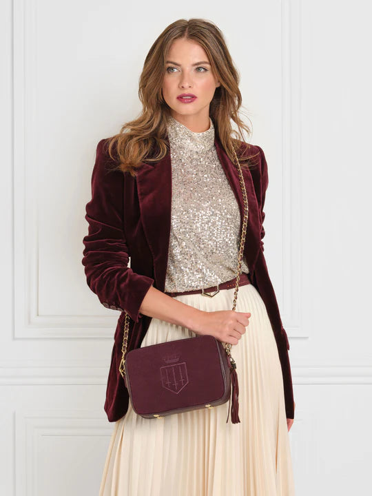 Finsbury Cross Body Bag - Plum Suede