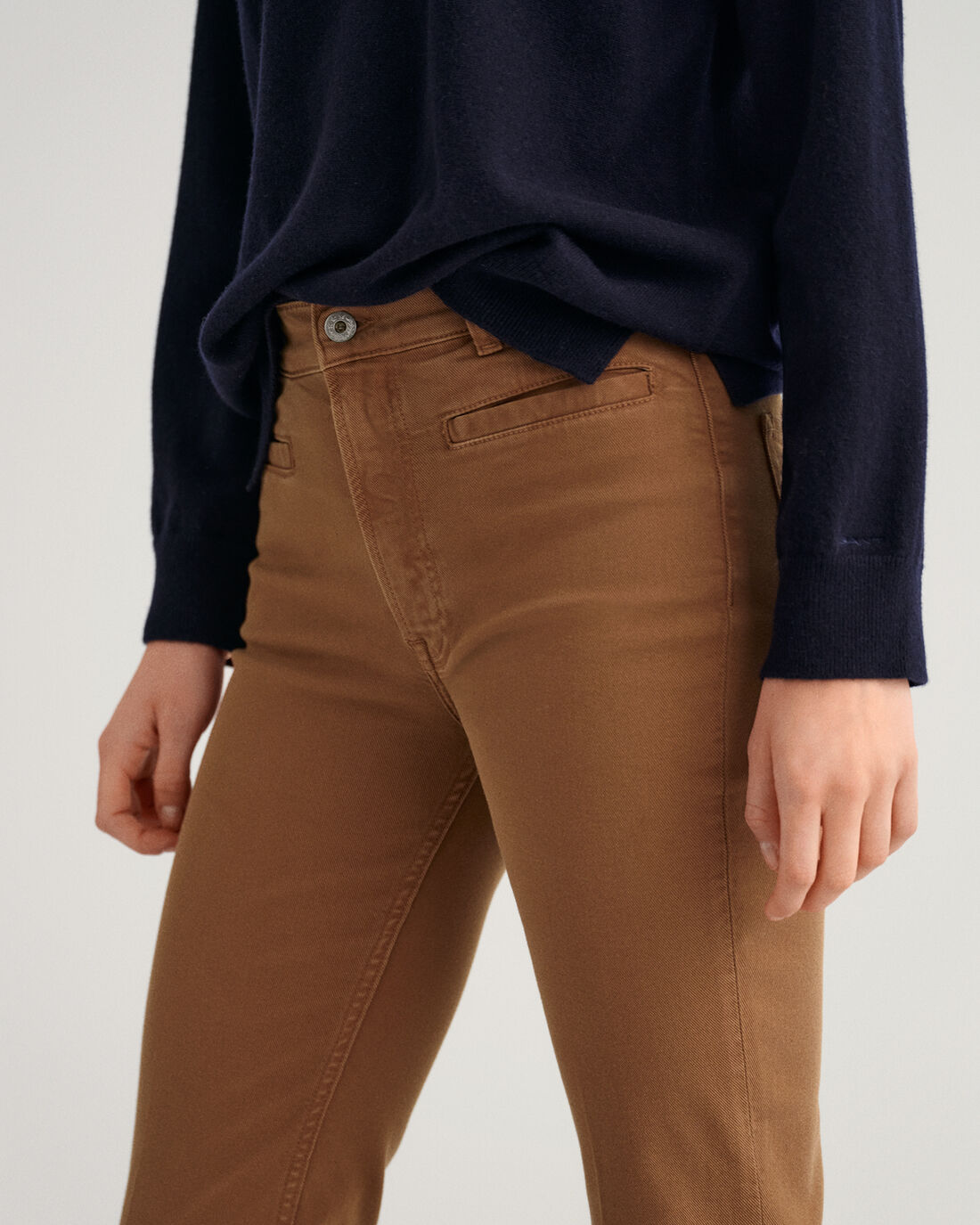 Flare Colour Jeans - Roasted Walnut