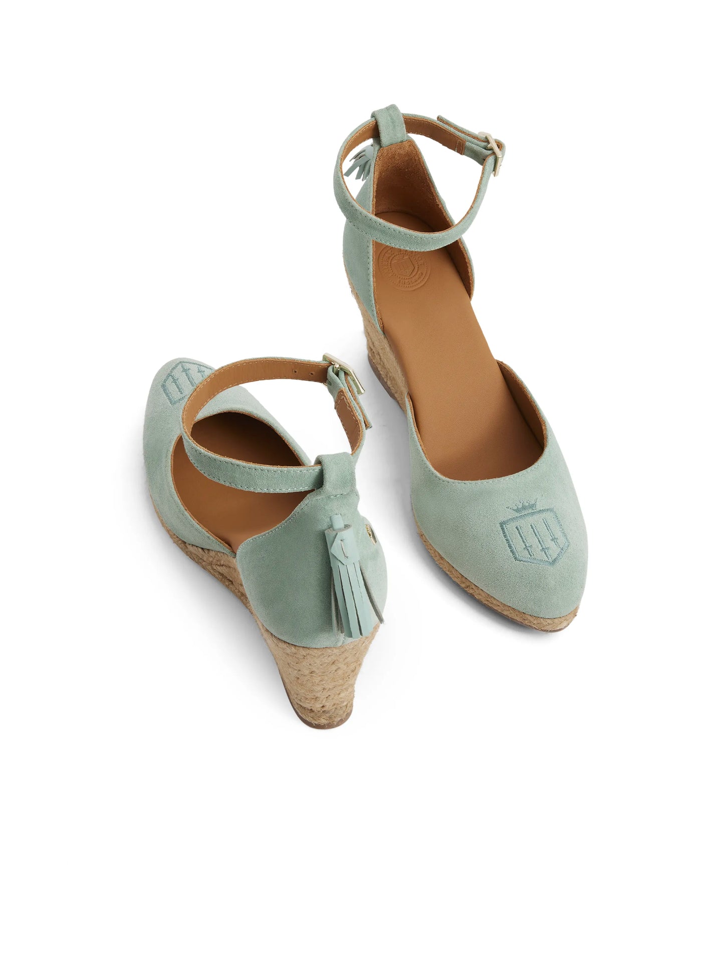 Monaco Wedge - Mint Suede