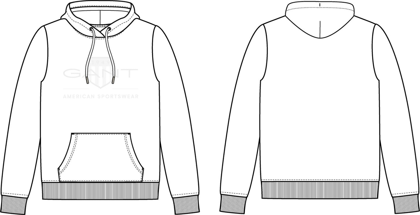Tonal Archive Shield Hoodie - Faded Pink Melange