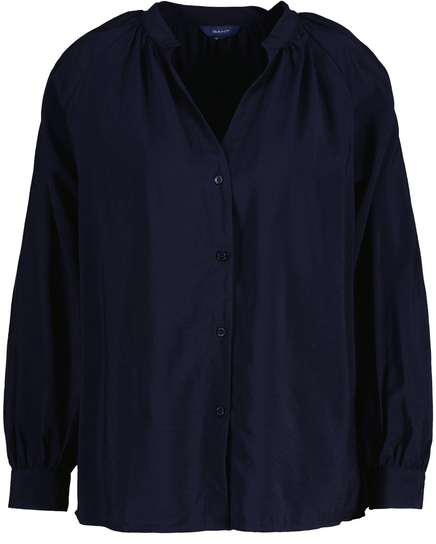 Stand Collar Blouse - Evening Blue