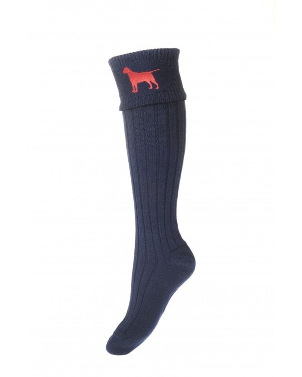 Lady Buckminster Socks - Navy - Labrador