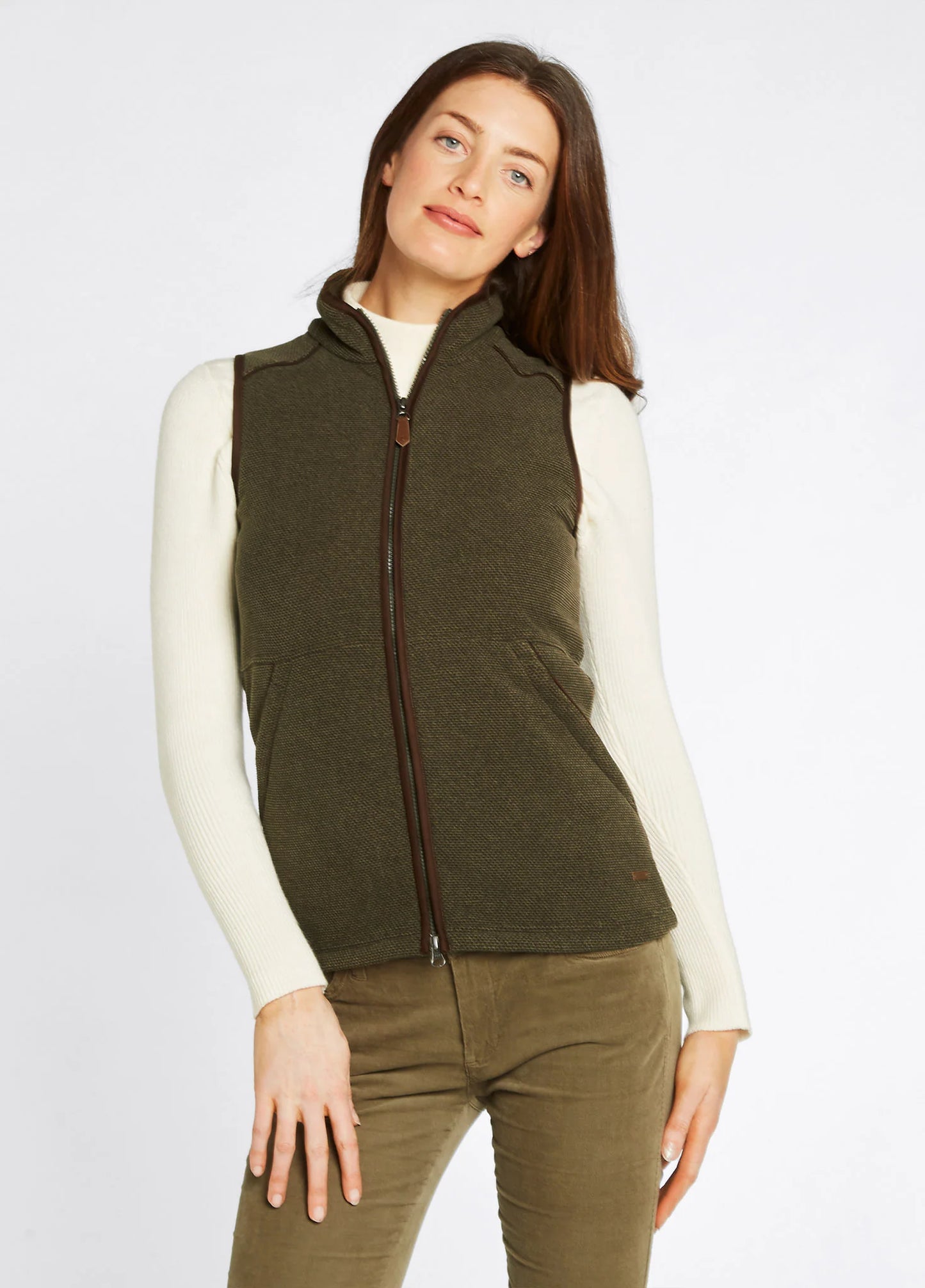 Carbury Fleece Gilet - Olive