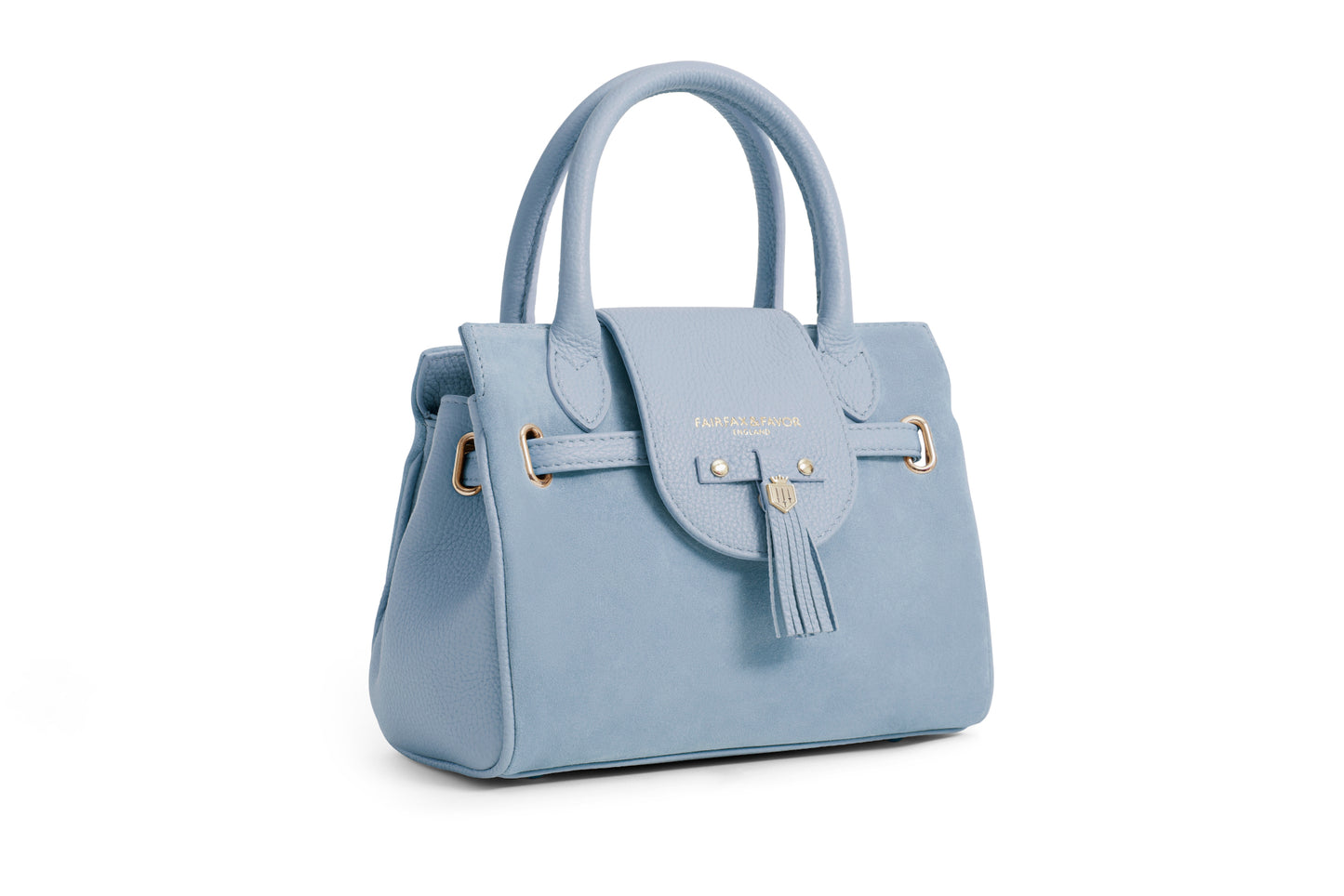 Mini Windsor Handbag - Sky Blue Suede