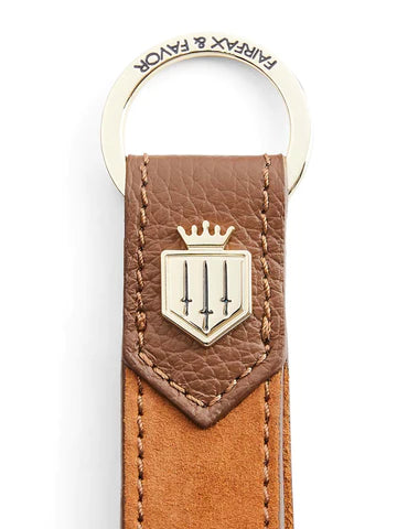 Key Ring - Tan Leather & Suede