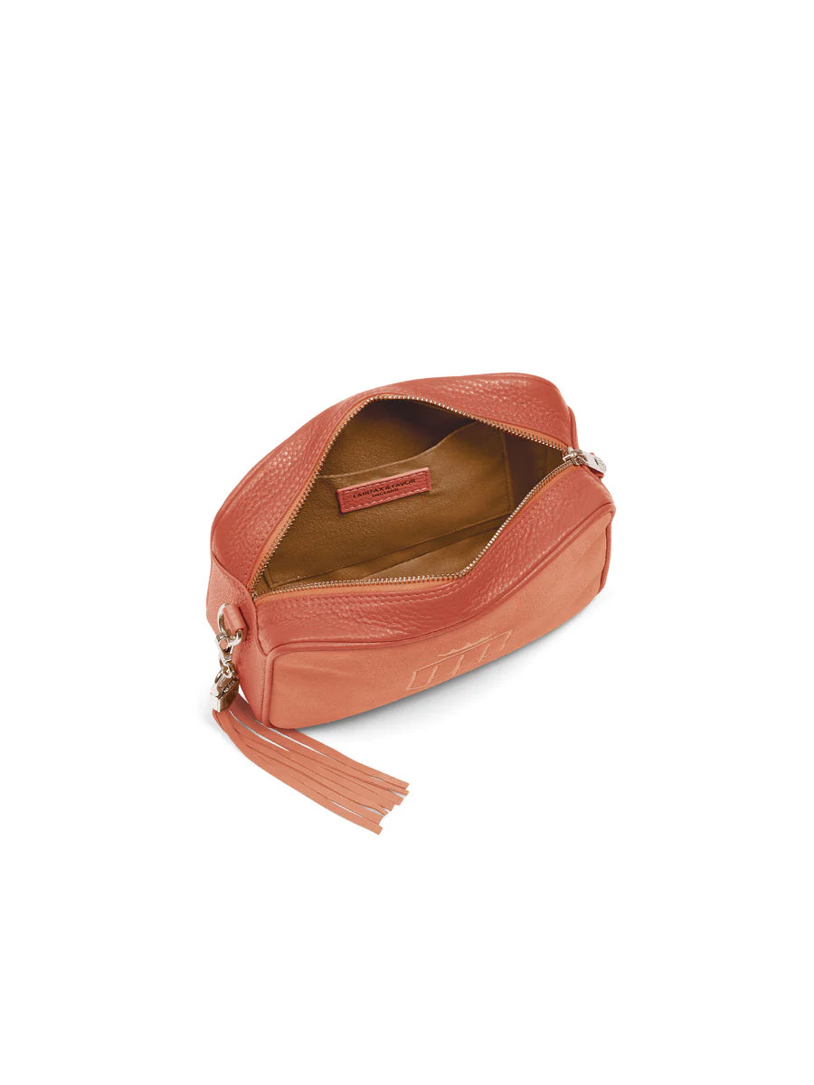 Finsbury Cross Body Bag - Melon Suede