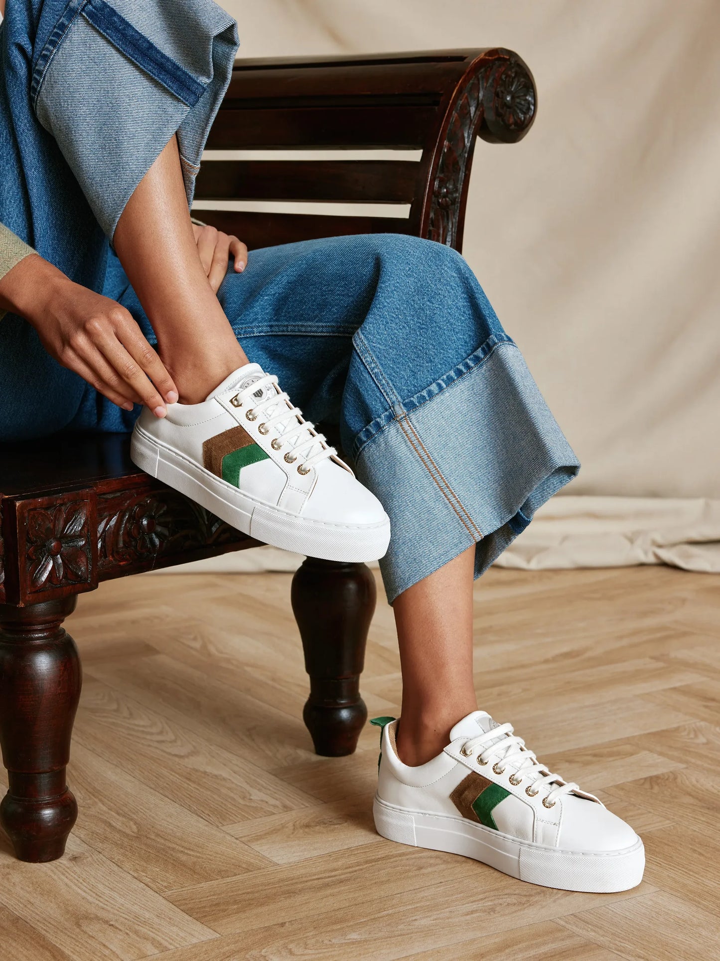Alexandra Platform Trainer - Clover/Tan - STOCKIST EXCLUSIVE