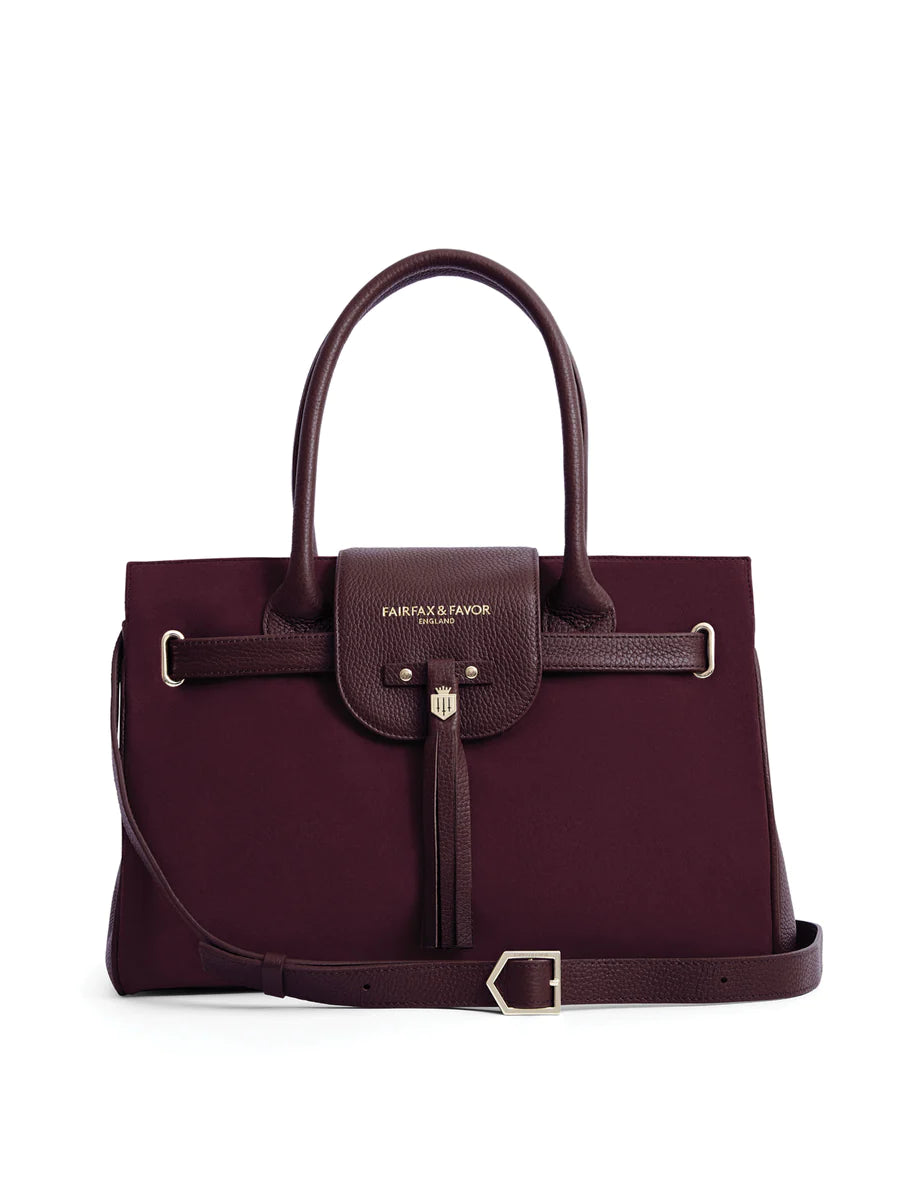 Windsor Handbag - Plum Suede