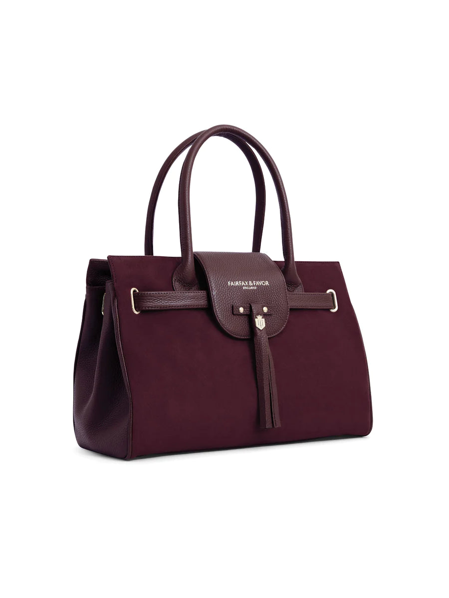 Windsor Handbag - Plum Suede