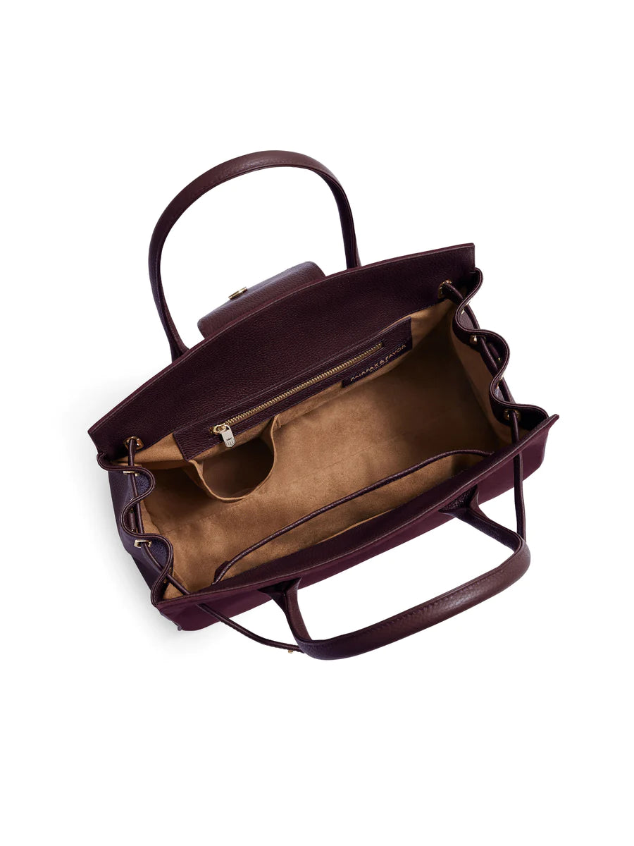 Windsor Handbag - Plum Suede