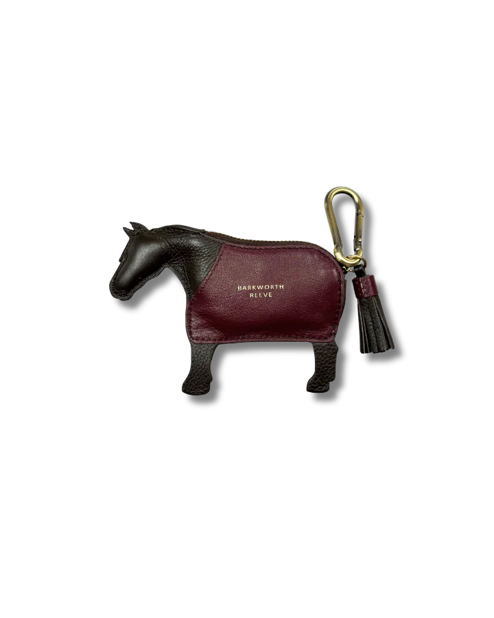 Pony Coin Purse - Chocolate & Deep Pink