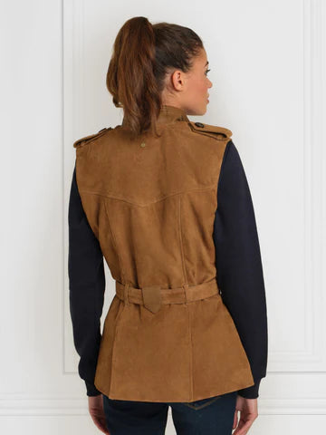 The Primrose Gilet - Tan Suede