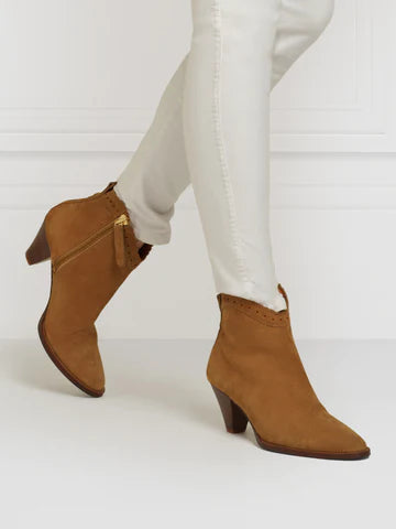 Regina Ankle Boot - Tan Suede