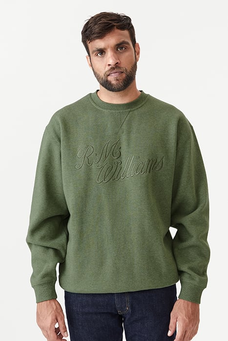 Men's Script Crew Neck - Khaki