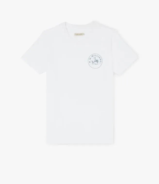 Tarcoola T-Shirt - White/Blue