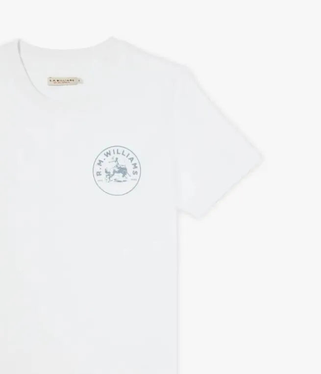 Tarcoola T-Shirt - White/Blue
