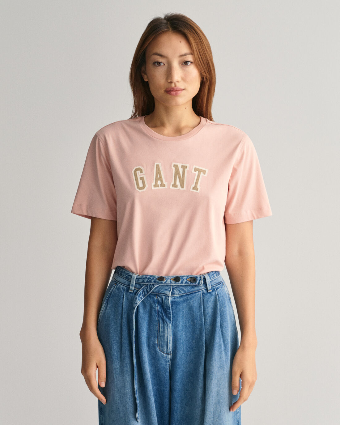 Logo Crew Neck T-Shirt - Autumn Sunset/Dusty Rose